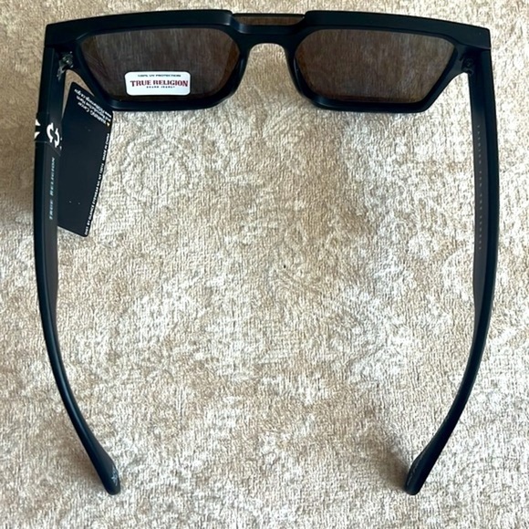 Brand New True Religion Mirrored Shield Aviator Mens Sunglasses Matte Black - Picture 10 of 16